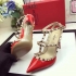 Valentino rockstud red patent leather